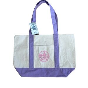 Trader Joe’s Large Lavender Canvas Tote Bag